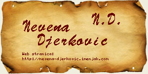 Nevena Đerković vizit kartica